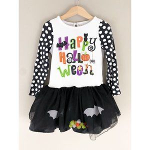 Emily Rose Happy Halloween Tutu Long Sleeve Pom Pom Tunic Dress 5